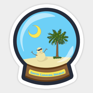 South Carolina Snow Globe Sticker